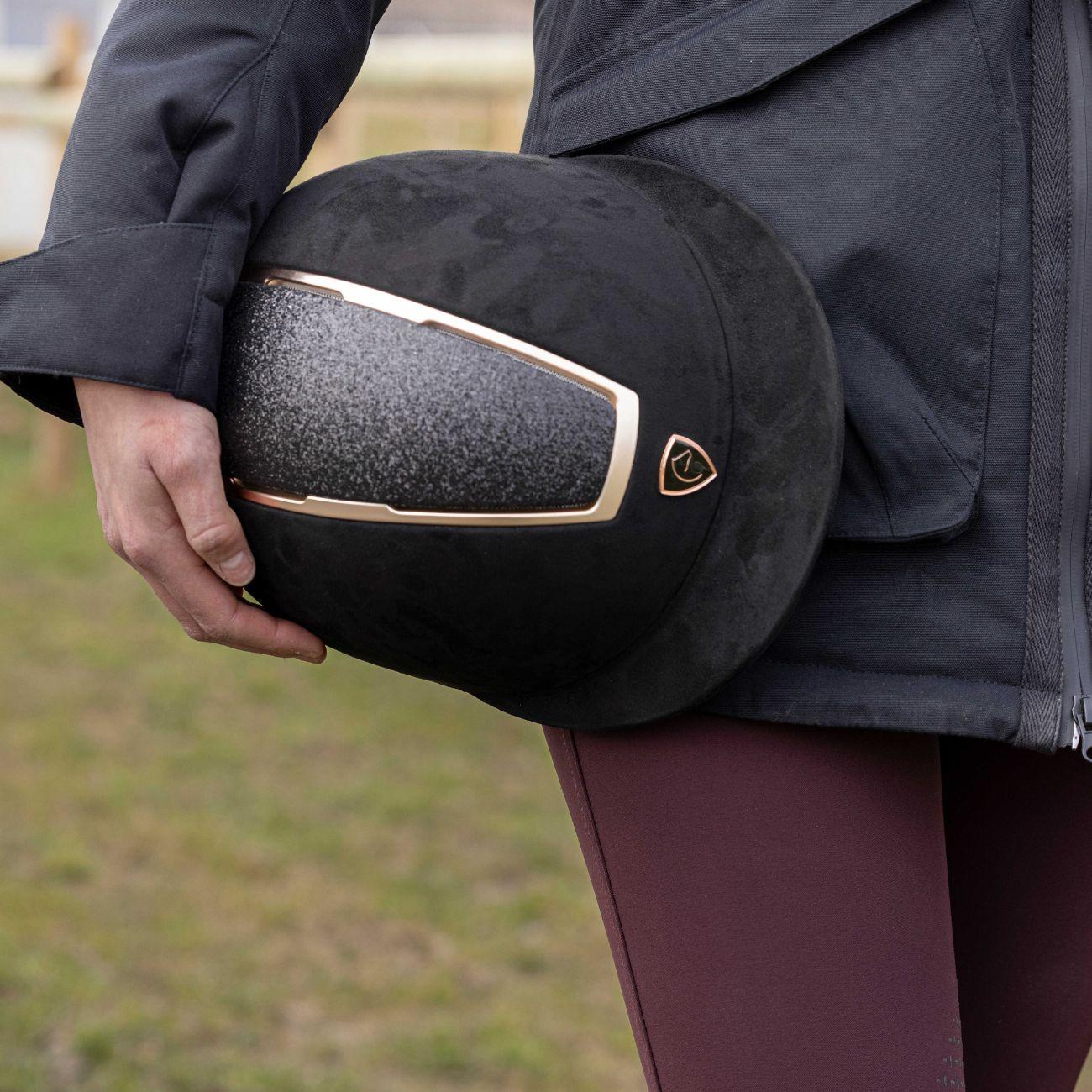 Cap Helmet Glint Lamè Equitheme Nero/Oro Rosa 911452 BLACK/GOLDENPINK EQUITHEME 