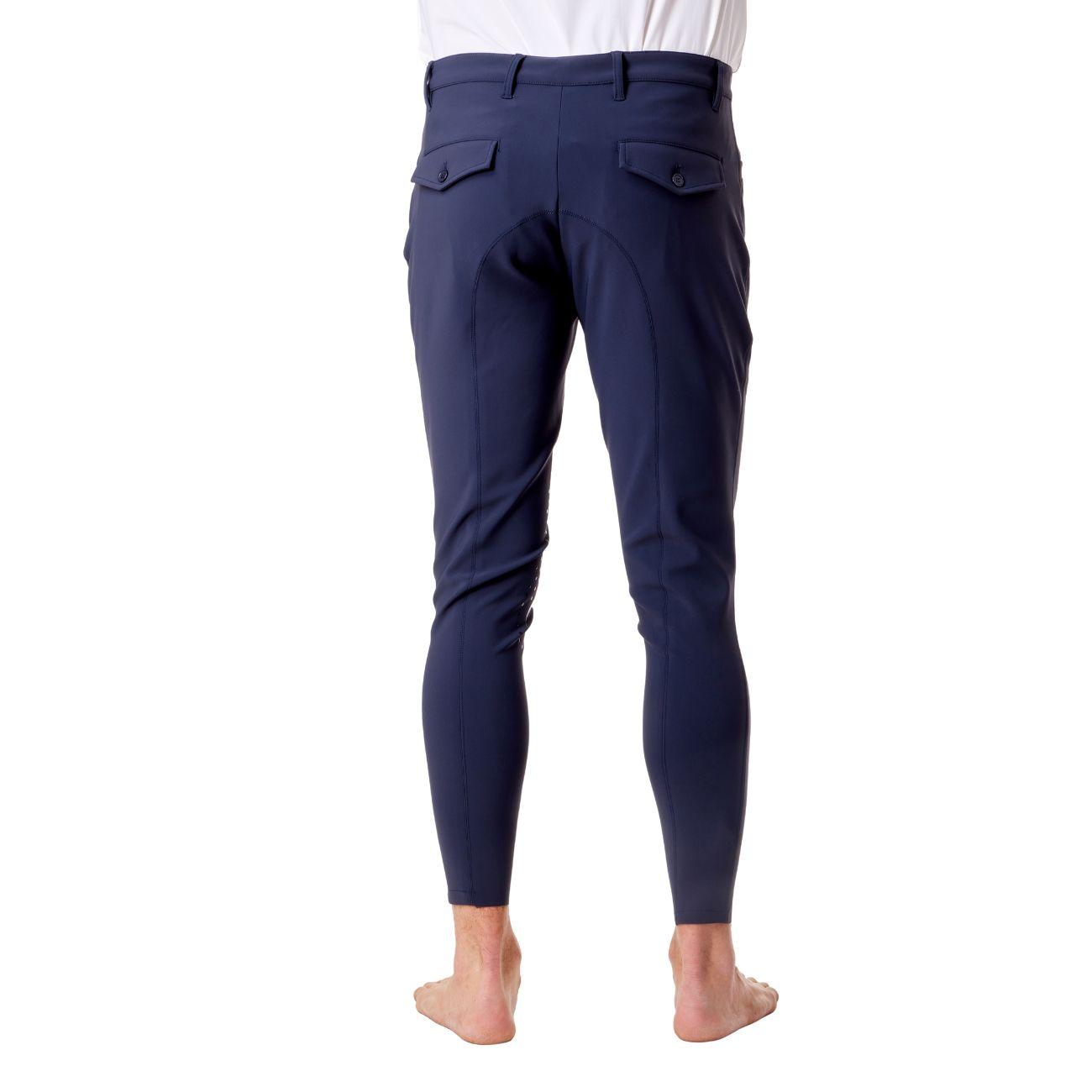 Pantalone Da Equitazione Da Uomo Half Grip Roma Mascheroni Blu 09MA-04ROMA 342BLU MASCHERONI SELLERIA 