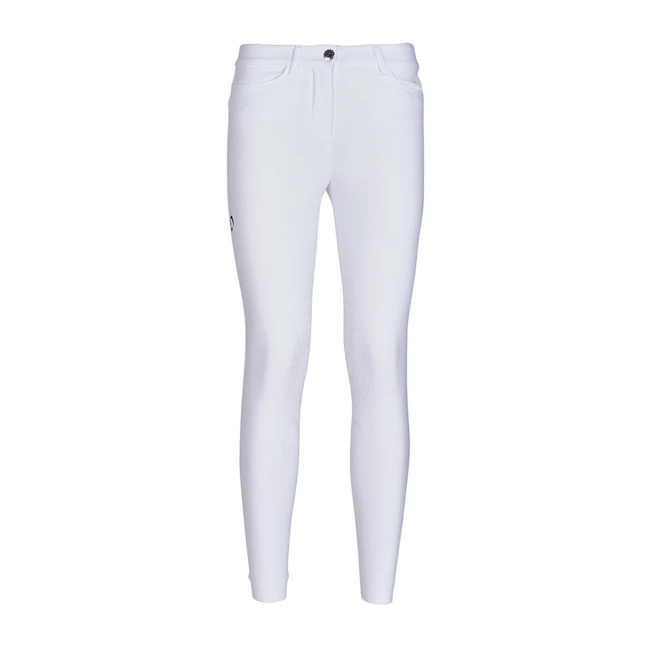 PANTALONE DA EQUITAZIONE DONNA CON GRIP E TASCHE ANTERIORI E POSTERIORI 09MA-01MILANO 001BIANCO MASCHERONI SELLERIA