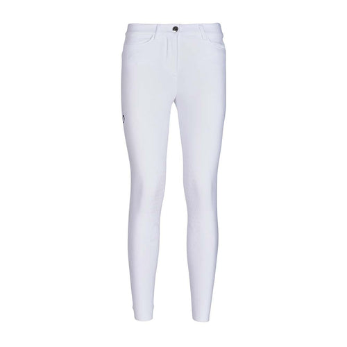 PANTALONE DA EQUITAZIONE DONNA CON GRIP E TASCHE ANTERIORI E POSTERIORI 09MA-01MILANO 001BIANCO MASCHERONI SELLERIA