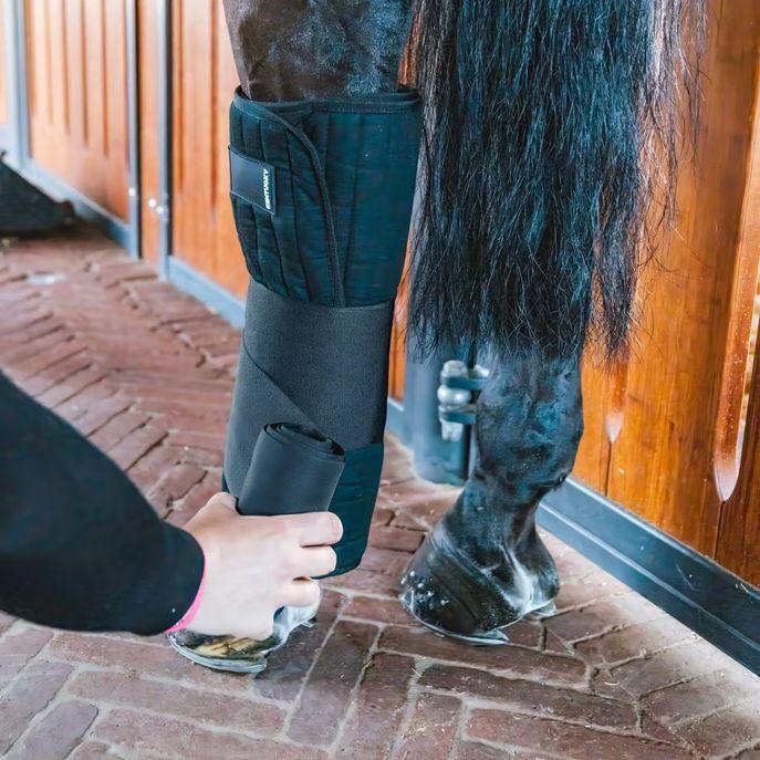 Set 4 Pezzi Sottofasce Stable Bandage Wraps 50X50 cm Kentucky 42119 01BLACK KENTUCKY 