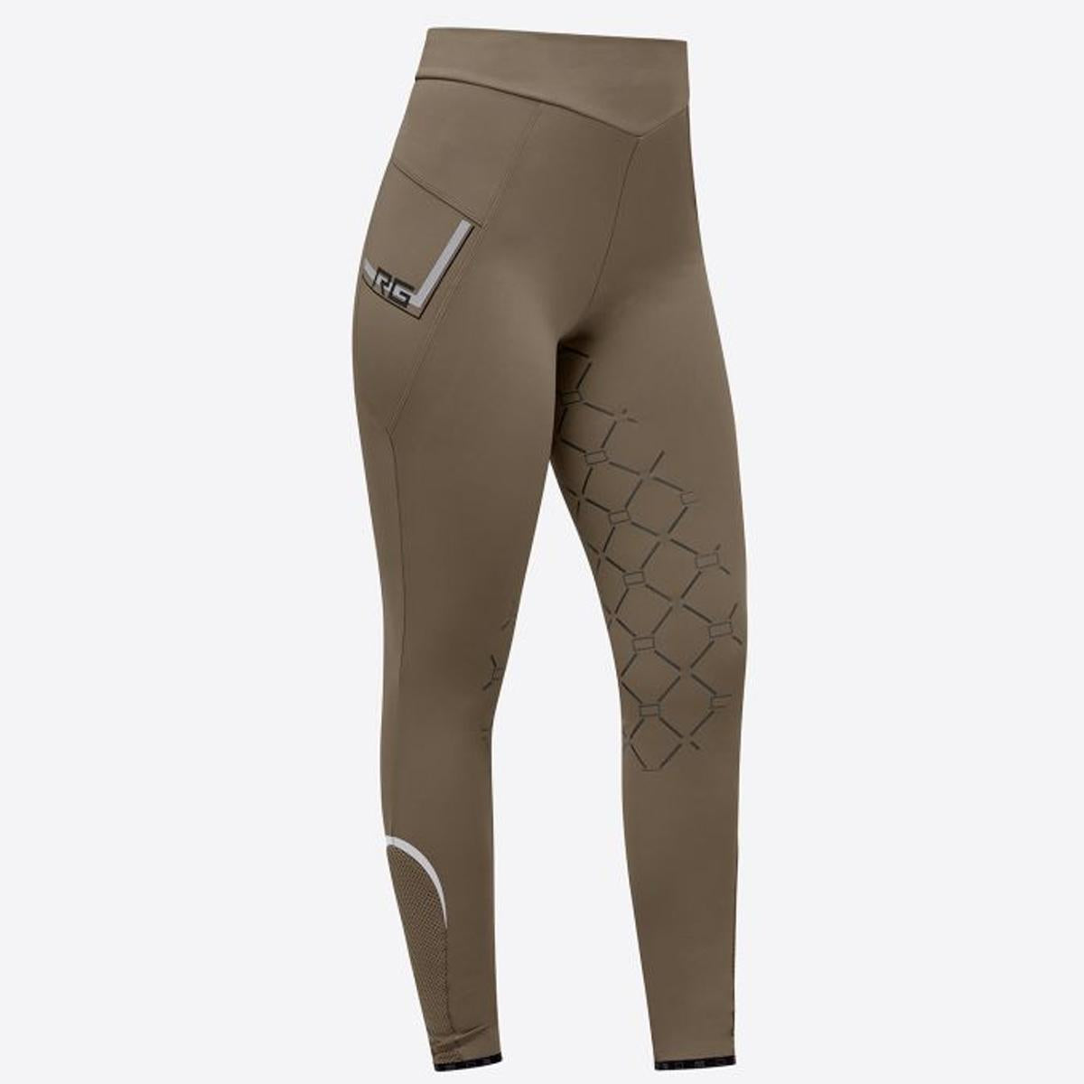 LEGGINGS DONNA CON GRIP AL GINOCCHIO E TASCA 31RG-BRW010JS003 5500 VERDE BANDIERA RG - CT