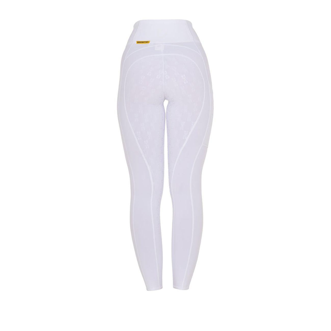 EQUESTRO Leggins Da Equitazione Donna Full Grip ETW00047 WHITE/WHITE EQUESTRO 