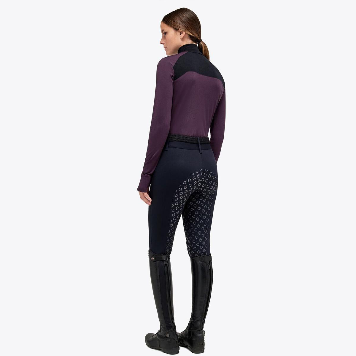 DOLCEVITA DONNA LANA TECNICA MEZZA ZIP CAVALLERIA TOSCANA 29CT-POD304PA063 3A00DARK PURPLE CAVALLERIA TOSCANA 