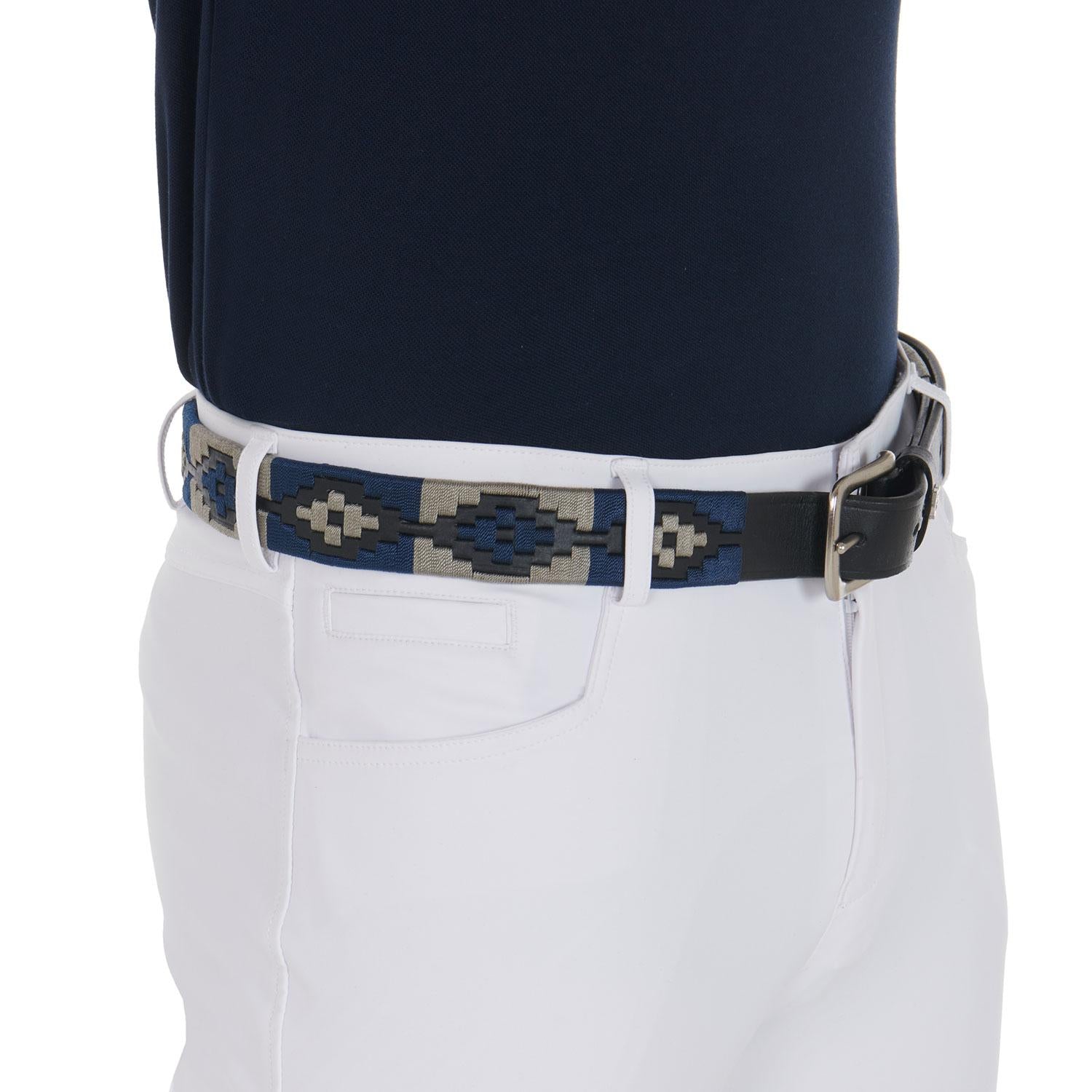 Cintura Polo S Equestro Nero/Blu/Grigio 09AMA-AB00625 BLACK BLUE GREY EQUESTRO 