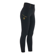 EQUESTRO Leggins Da Equitazione Donna Full Grip ETW00047 BLACK EQUESTRO 
