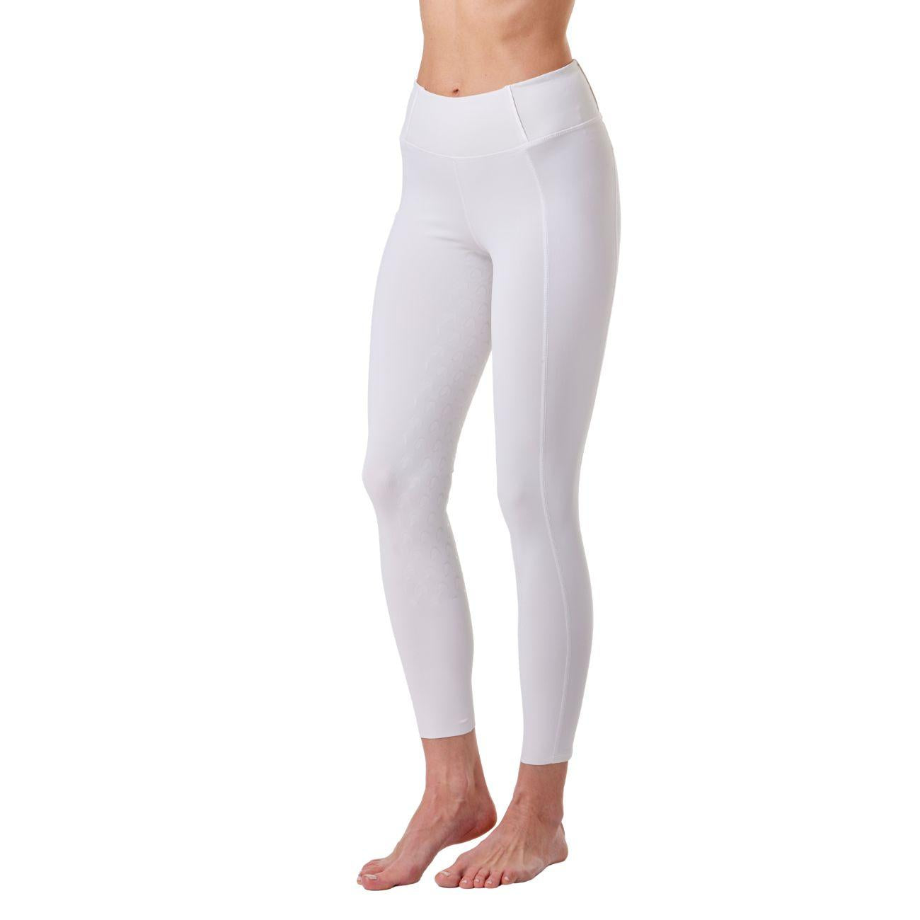 Leggings Da Donna Full Grip Arezzo Mascheroni Bianco 30MA-AREZZO WHITE/WHITE MASCHERONI SELLERIA 