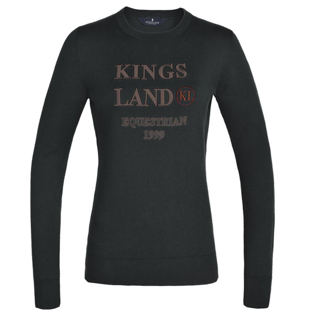 MAGLIONE DONNA GIROCOLLO IN LANA KINGSLAND 27KING-213-KN-918 5015GREEN BELUGA KINGSLAND