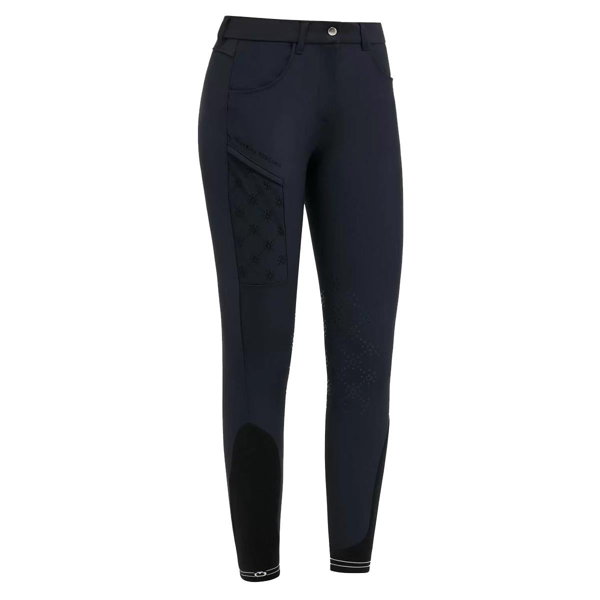 PANTALONE DA EQUITAZIONE DONNA CON GRIP AL GINOCCHIO 31CT-PAD206JE195 7001NAVY CAVALLERIA TOSCANA