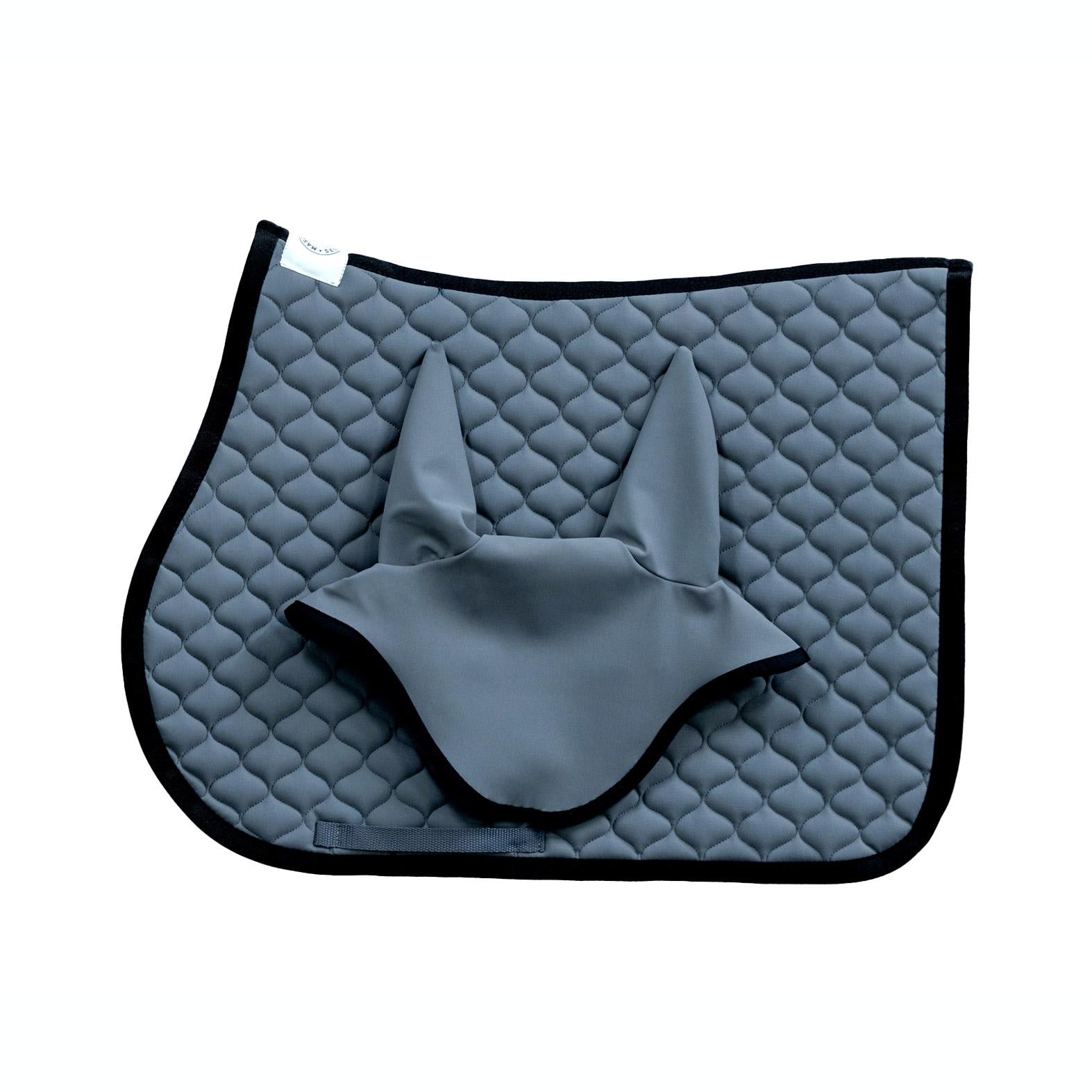 Sottosella Da Salto Mascheroni Con Cuffietta E Motivo A Rombi Grigio Scuro SOTTOSELLA+CUFFIETTAROMBO GRIGIO SCURO MASCHERONI SELLERIA 