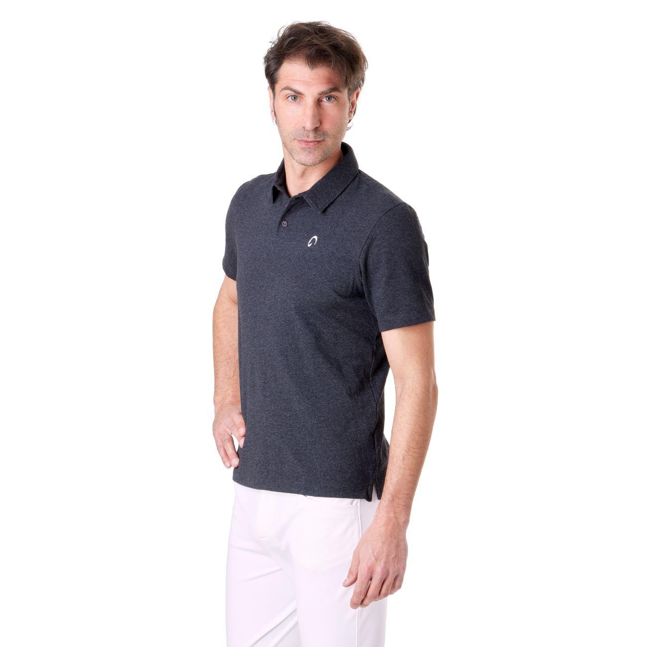 Polo Da Uomo In Cotone Ecologico Mascheroni Antracite MASCHERONI-NS210 ANTRACITEHEATHER MASCHERONI SELLERIA 