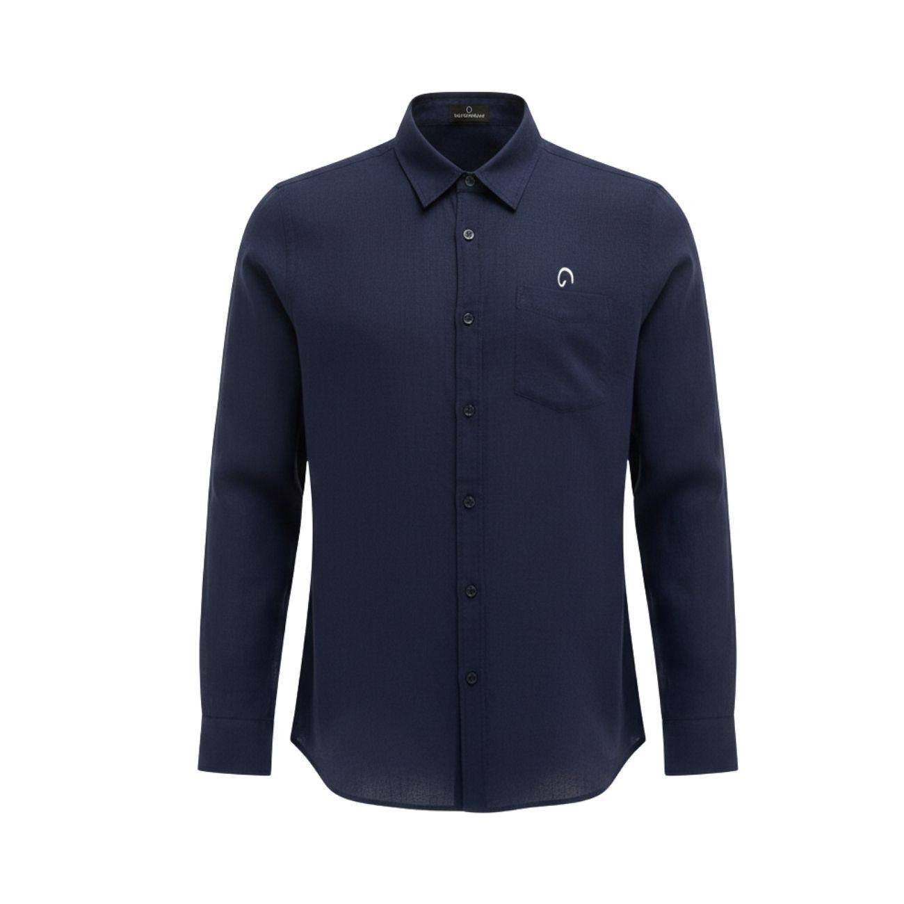 Camicia Da Uomo In Lino Mascheroni Blu MASCHERONI-NS504 LINENBLUE MASCHERONI SELLERIA 