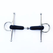 EQUINE HORSE Filetto ad aste lunghe spezzato in 2 GOMMA NERA imboccatura per equitazione (30MA-#50GOMMA) 30MA-#50 GOMMA EQUINE HORSE 