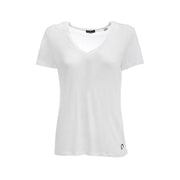 T-SHIRT CON SCOLLO A V IN COTONE MASCHERONI-NS323 WHITE MASCHERONI SELLERIA