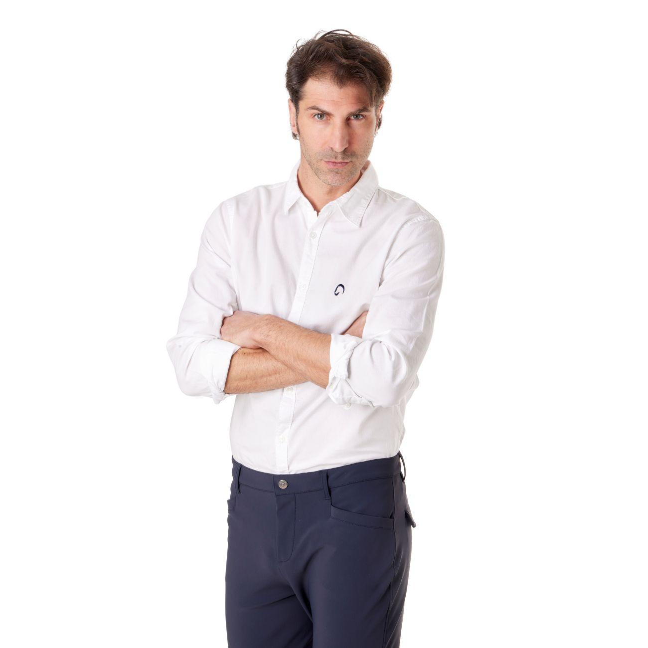 Camicia Di Cotone Da Uomo Mascheroni Bianco MASCHERONI-NS502 WHITE MASCHERONI SELLERIA 