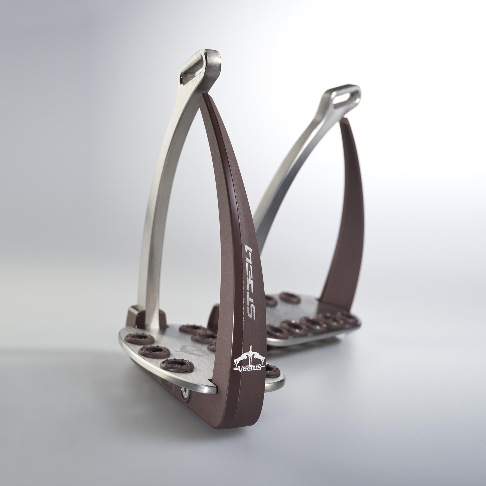 Vita Stirrup-Steel 1 Veredus Silver/Brown VSS4 BR-SILVER/BROWN VEREDUS 