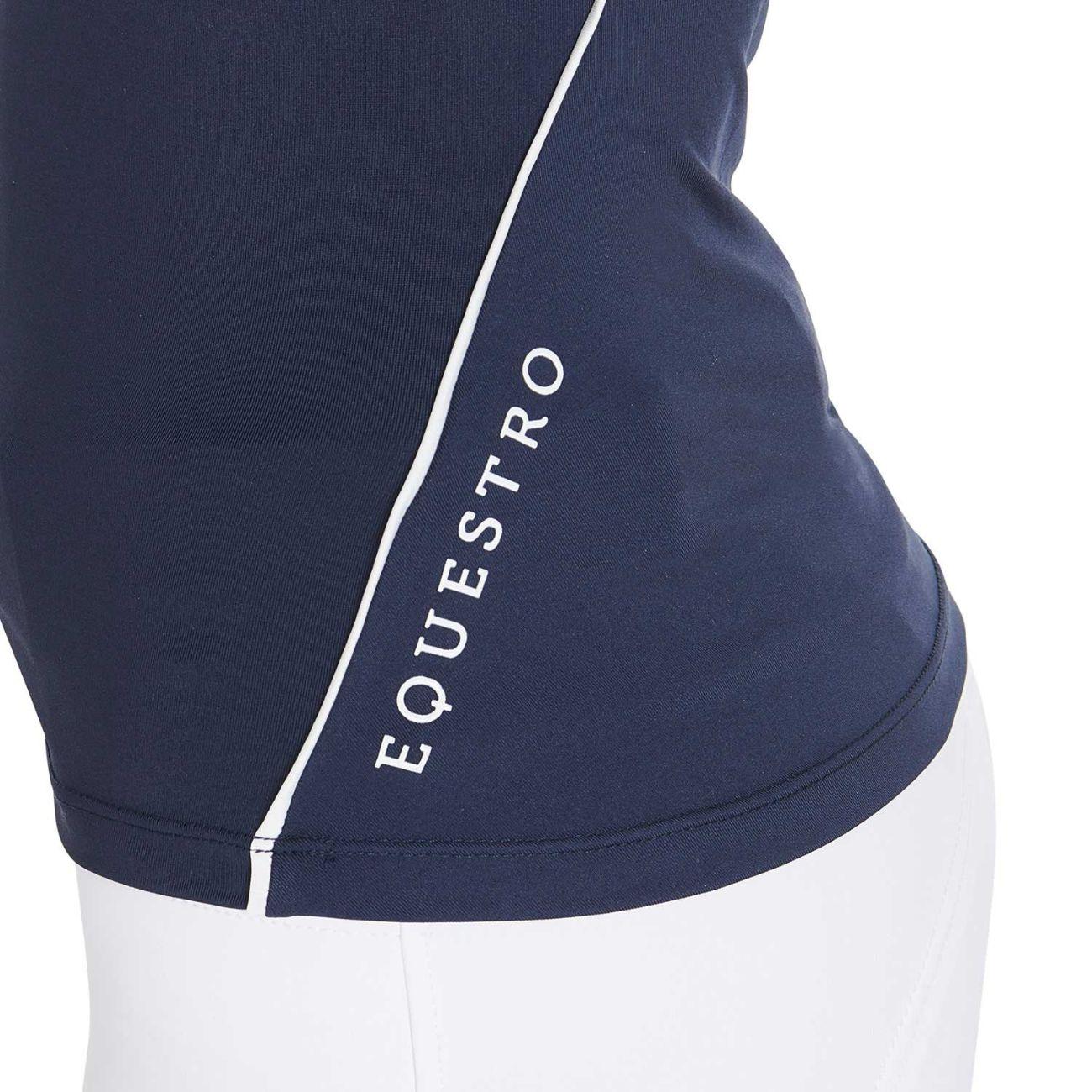 EQUESTRO Polo Da Donna Technical Training Polo SS Zip ETW00036 NAVY EQUESTRO 