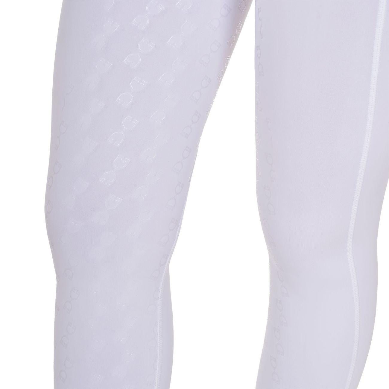 EQUESTRO Leggins Da Equitazione Donna Full Grip ETW00047 WHITE/WHITE EQUESTRO 