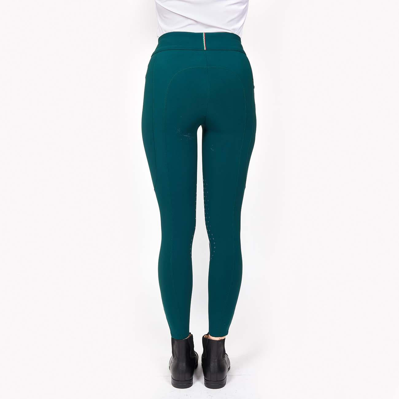 PANTALONE DA EQUITAZIONE DONNA VITA ALTA CON GRIP 09MA-02VENEZIA 313VERDE MASCHERONI SELLERIA 