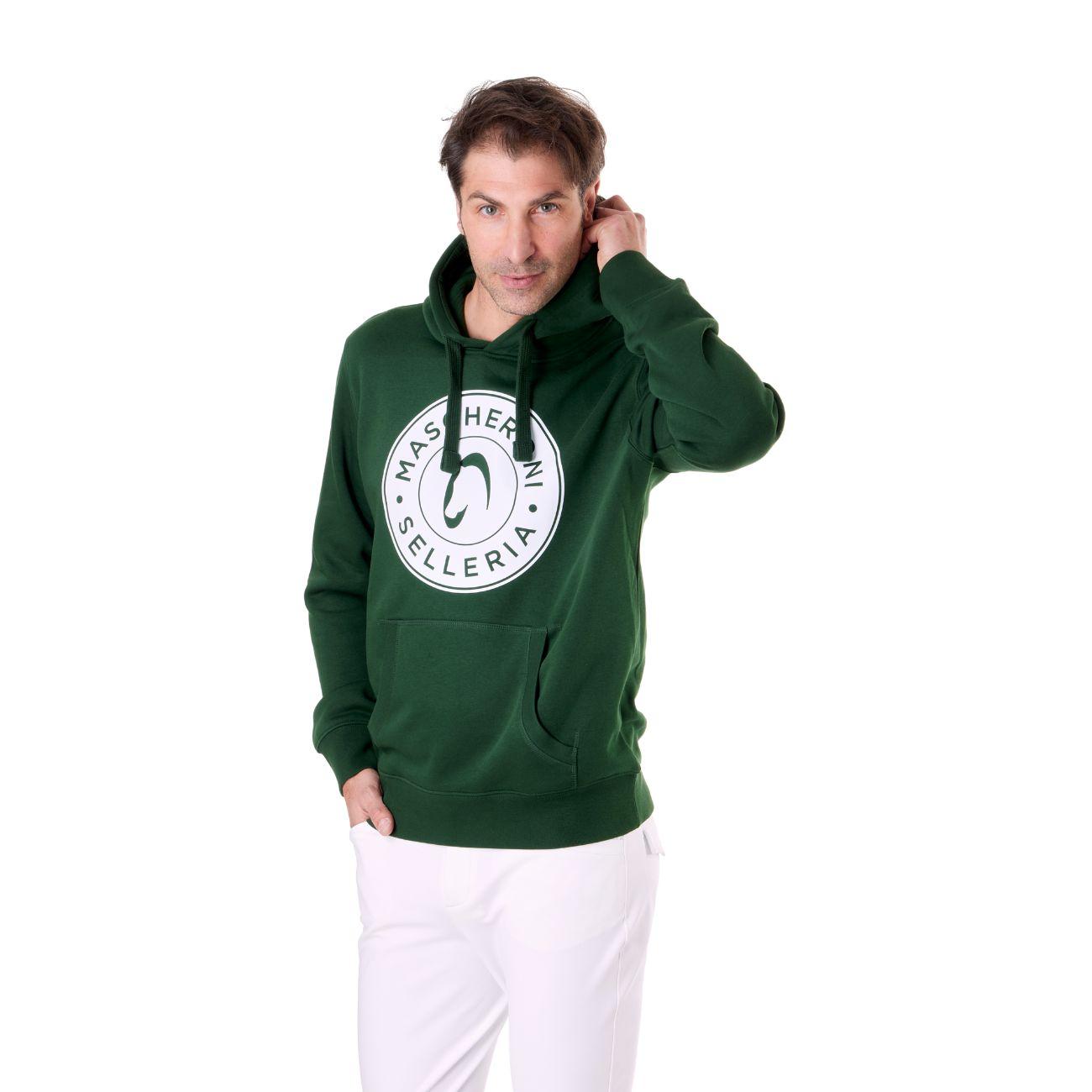 Felpa Unisex Con Cappuccio Mascheroni 09MA-K489 VERDE MASCHERONI SELLERIA 