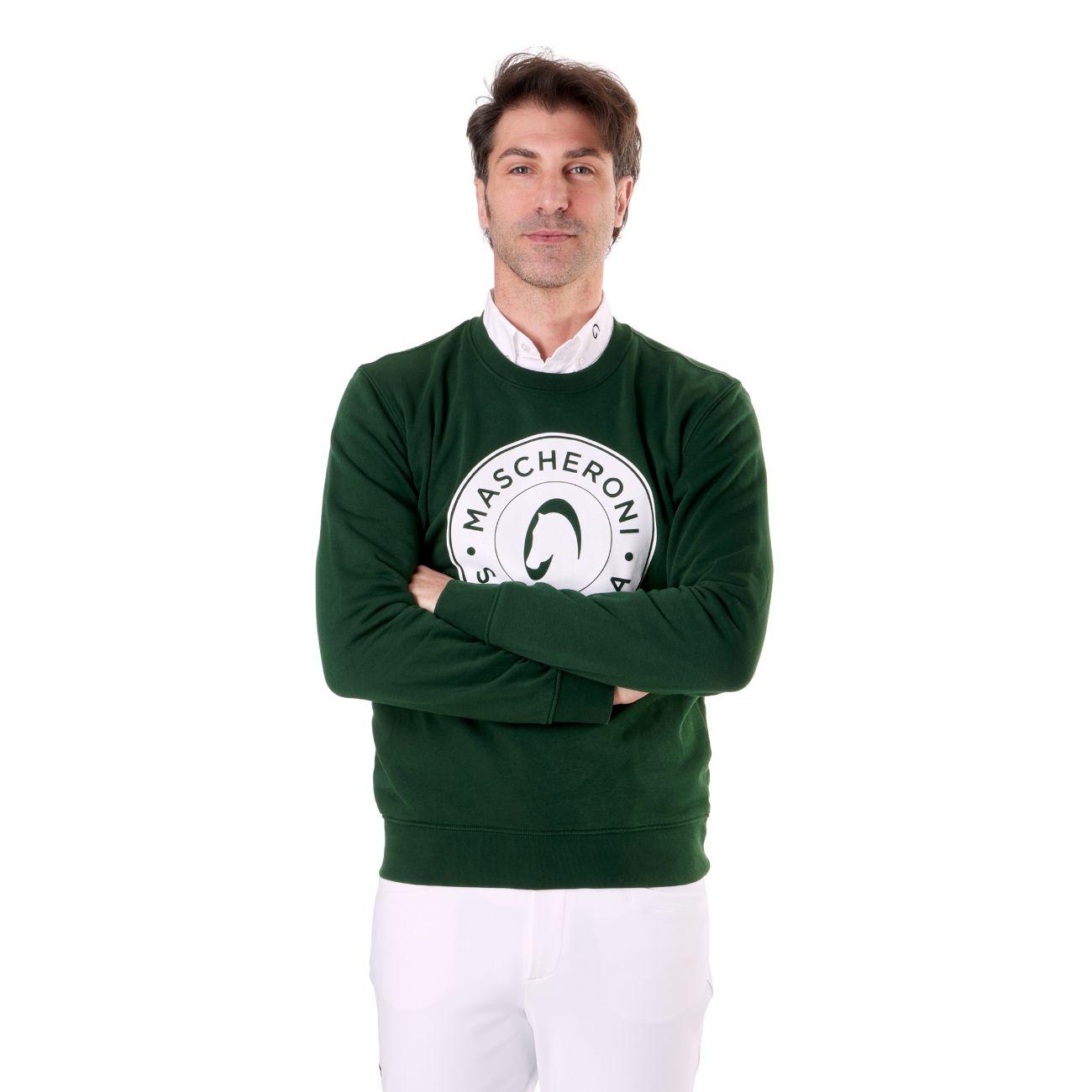 Felpa Girocollo Unisex Mascheroni Selleria 09MA-K4025 VERDE MASCHERONI SELLERIA 