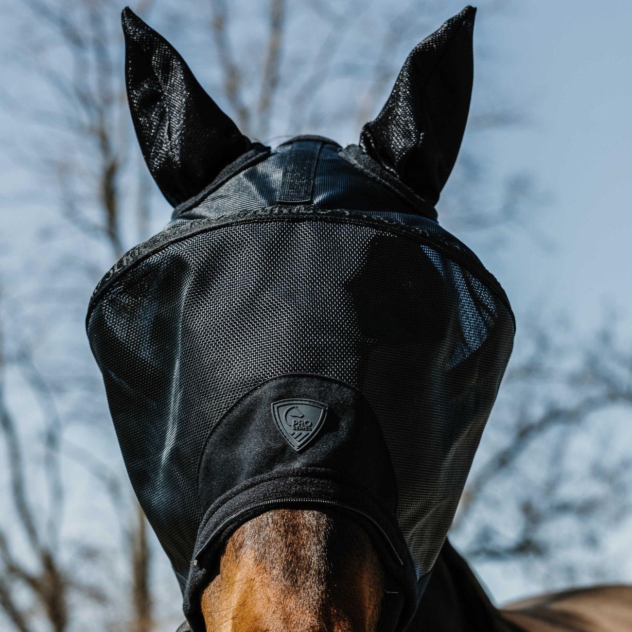 Maschera Antimosche Con Protezione UV Equitheme 306037 BLACK EQUITHEME 