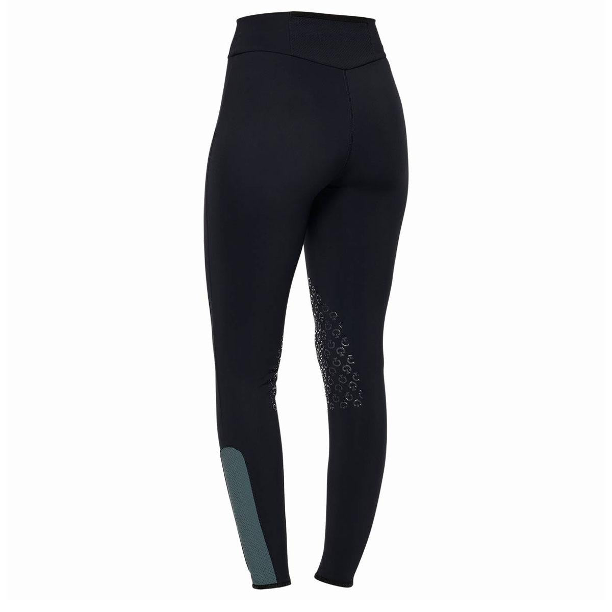 LEGGINS DONNA CON GRIP E TESSUTO TRAFORATO ALLA CAVIGLIA 09CT-PAD170JE115 9999NERO CAVALLERIA TOSCANA 