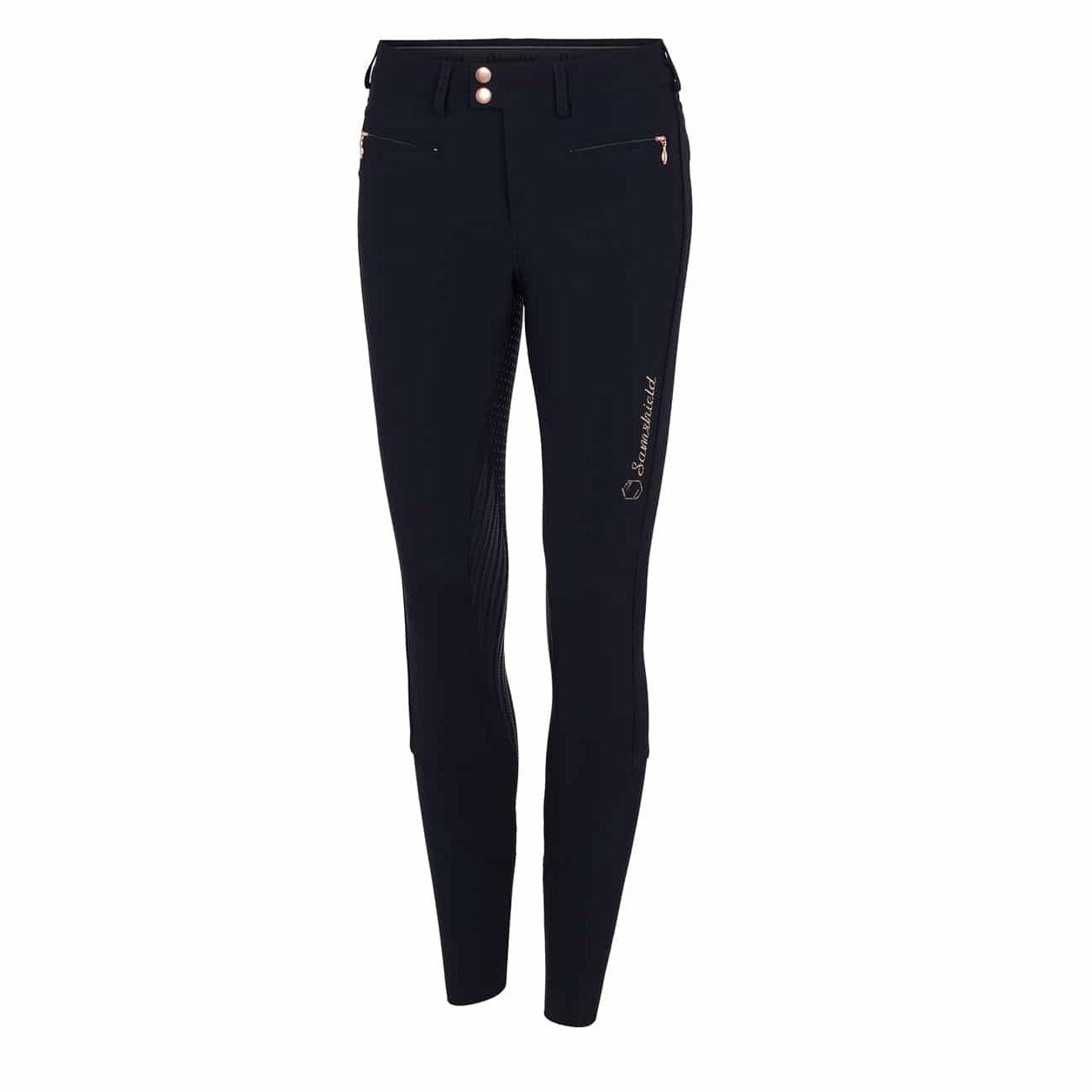 Pantaloni Da Equitazione Da Donna Diane Samshield Blu 09SS-BRCH-- NAVY SAMSHIELD 