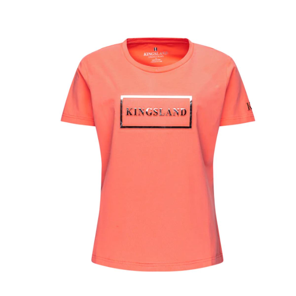 T-SHIRT DONNA A GIROCOLLO KLCEMILE 30KING-2320203118 3031COREL SHELL PINK KINGSLAND