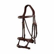 DY'ON DOUBLE NOSEBAND BRIDLE D COLLECTION Marrone TESTIERE DYAAAH BROWN DY'ON 