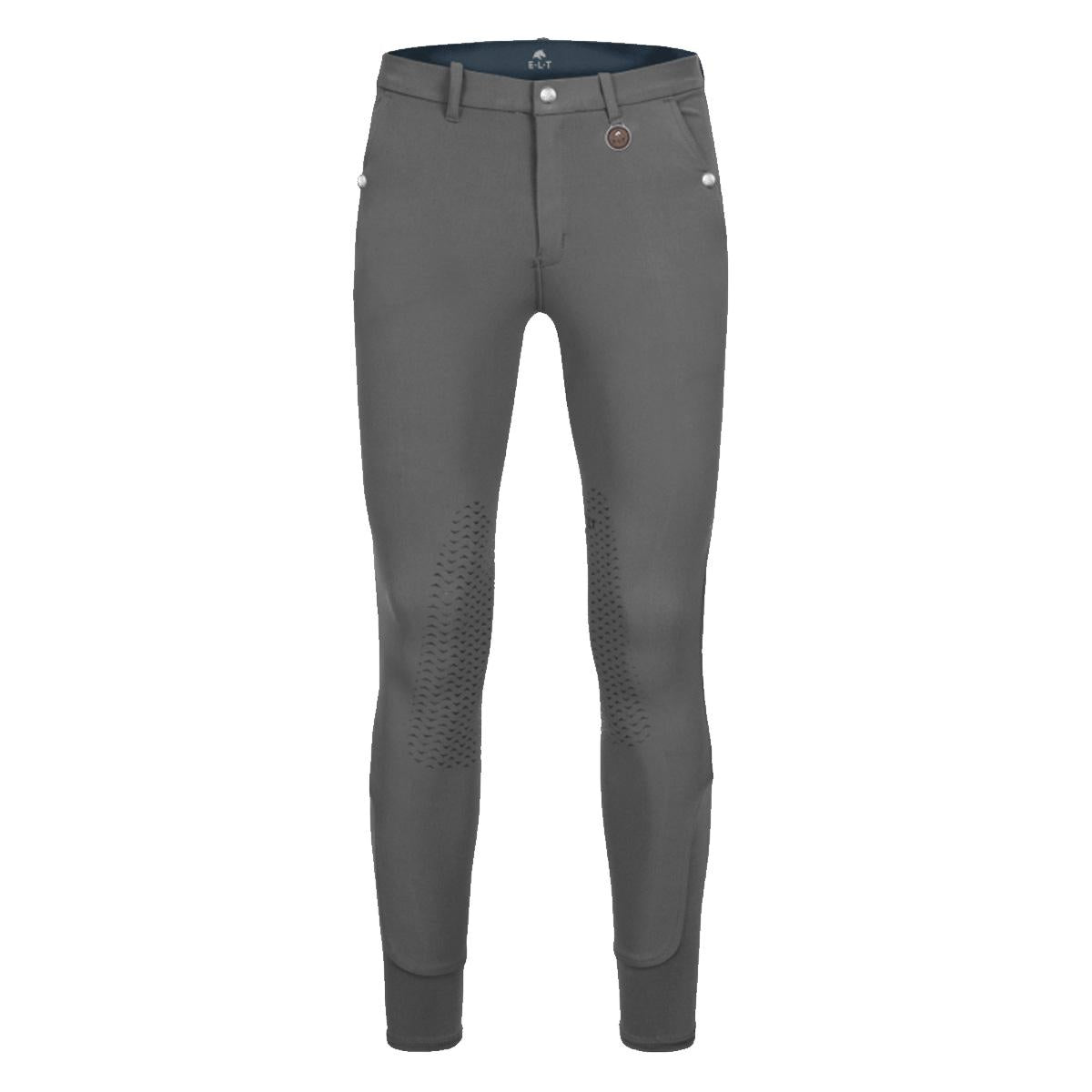 PANTALONI DA EQUITAZIONE UOMO ACTIVE GRIP GINOCCHIO 09WL-32114 DARK GREY ELT