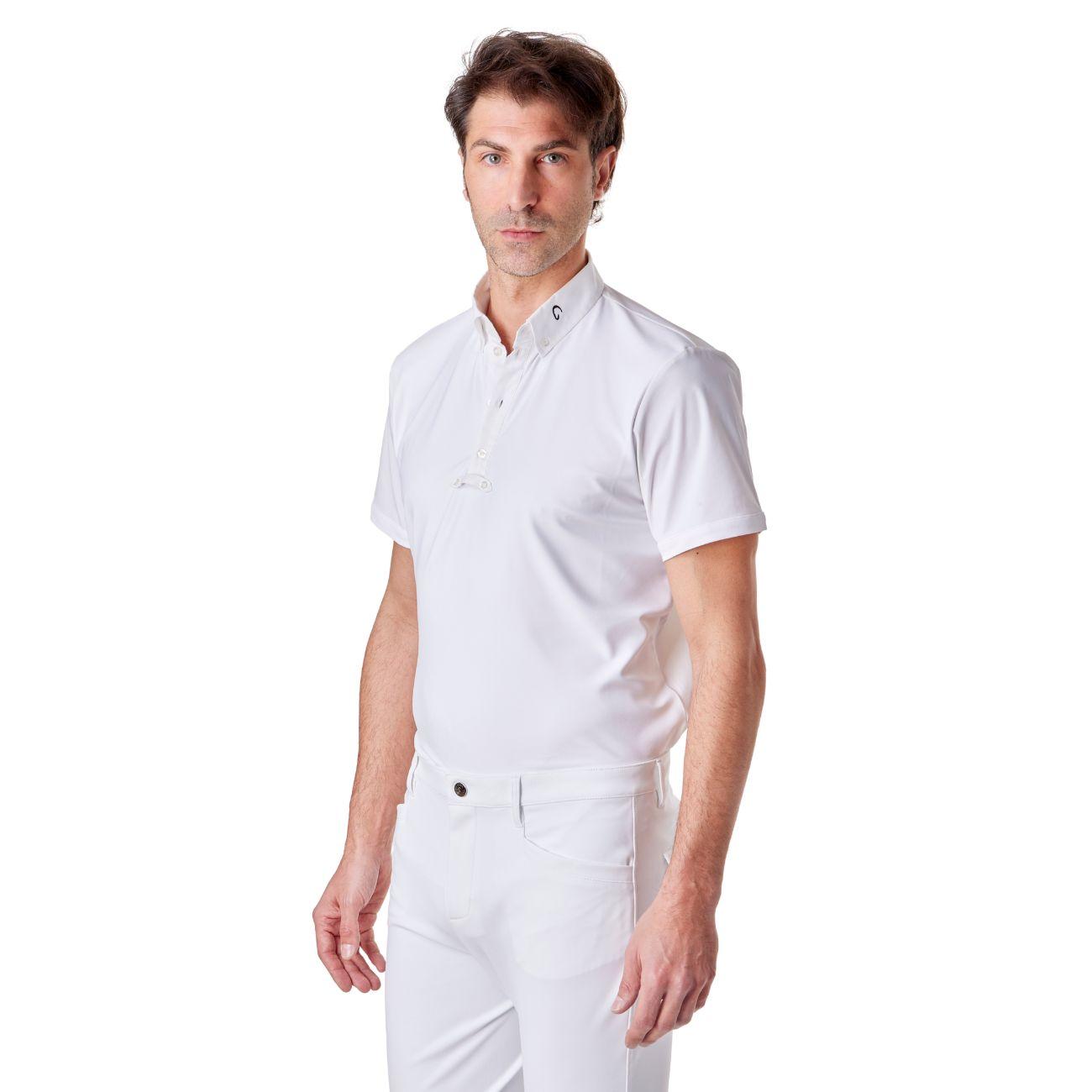 Polo Da Concorso Da Uomo A Manica Corta Mascheroni MASUPMC02 WHITE MASCHERONI SELLERIA 