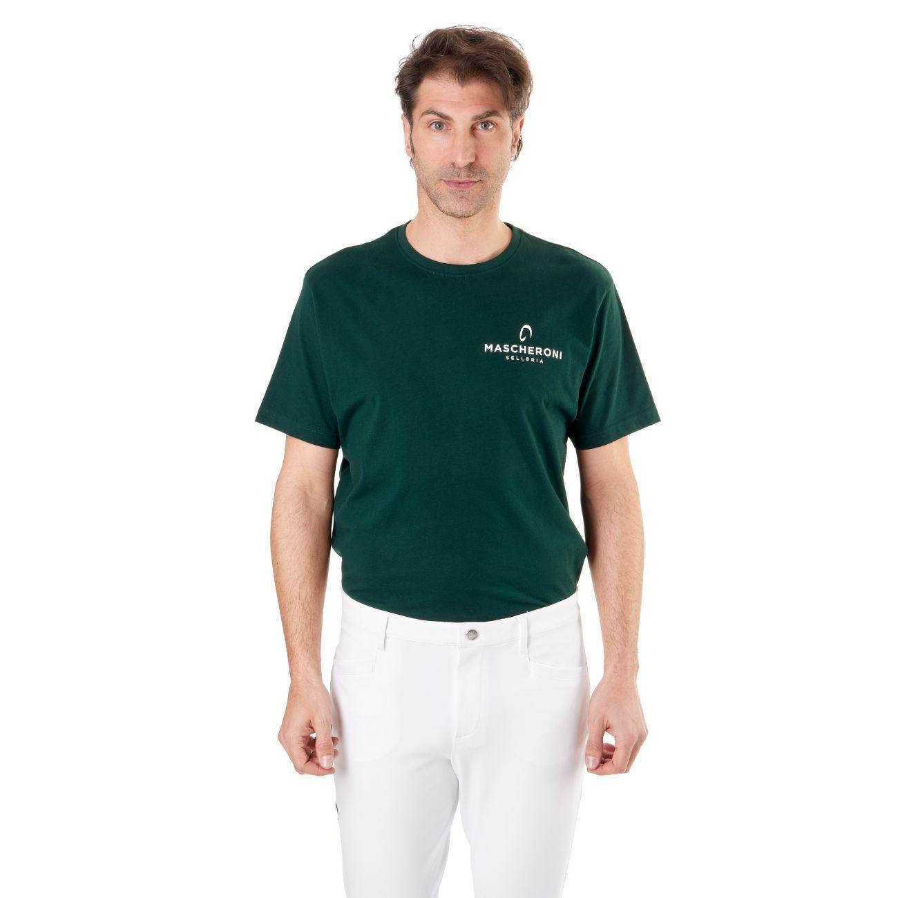 T-shirt Da Uomo Con Logo Mascheroni Selleria 21MA-T-SHIRT-U VERDE MASCHERONI SELLERIA 