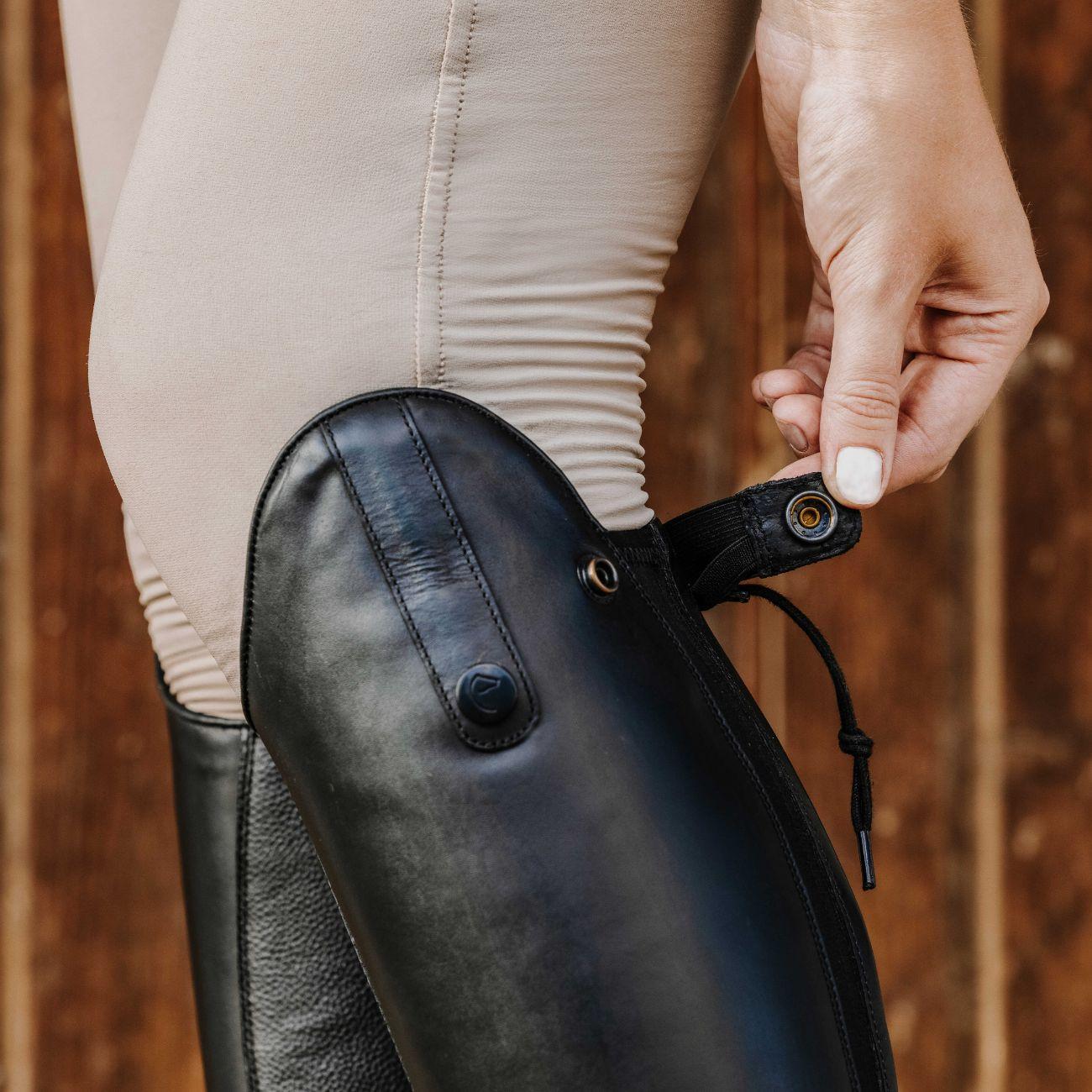 Stivali Alti In Pelle Con Lacci Riding World 918128 BLACK NORTON 